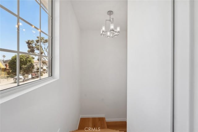 4920 Island View St, Oxnard, CA 93035 - interior space featuring a chandelier, wood finished floors, and baseboards