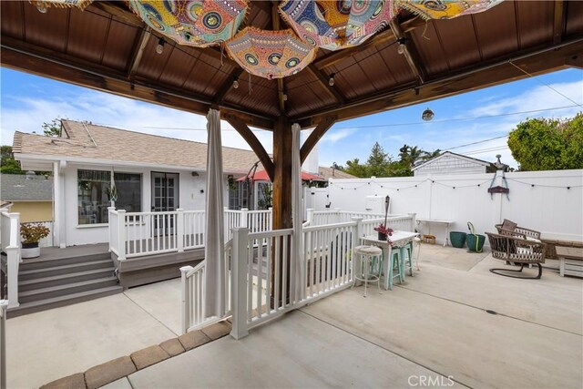 206 S Wisconsin St, Fallbrook, CA 92028 - fenced backyard with a gazebo and a patio