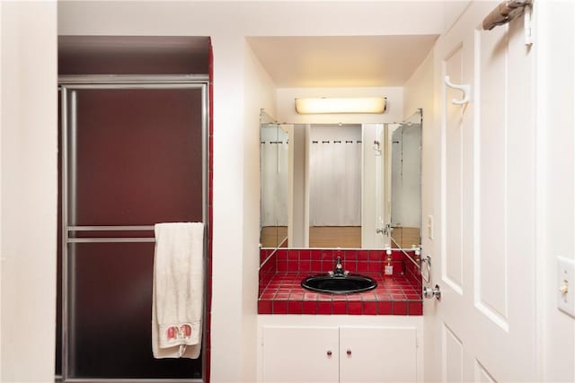 1731 Roscomare Rd, Los Angeles, CA 90077 - bathroom with vanity and backsplash