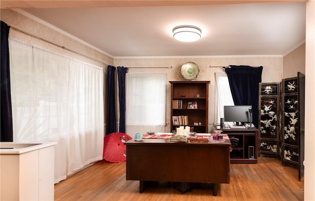 1731 Roscomare Rd, Los Angeles, CA 90077 - office featuring wood finished floors and ornamental molding