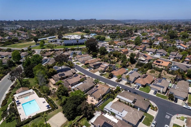 1754 Hill Top Ln, Encinitas, CA 92024 - aerial view of property and surrounding area with a pool area and nearby suburban area