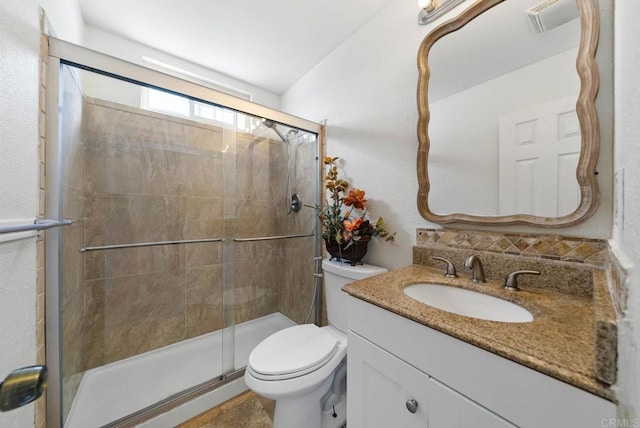 13808 Pomerado Rd, Poway, CA 92064 - full bathroom with toilet, vanity, and a shower stall