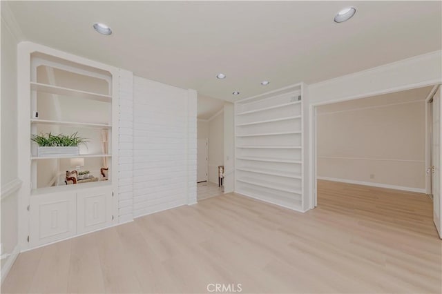 28012 Ridgeforest Ct, Rancho Palos Verdes, CA 90275 - unfurnished living room featuring wood finished floors, recessed lighting, and built in features