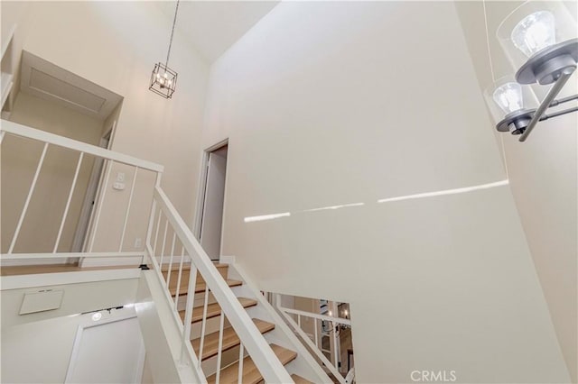 28012 Ridgeforest Ct, Rancho Palos Verdes, CA 90275 - stairs featuring high vaulted ceiling