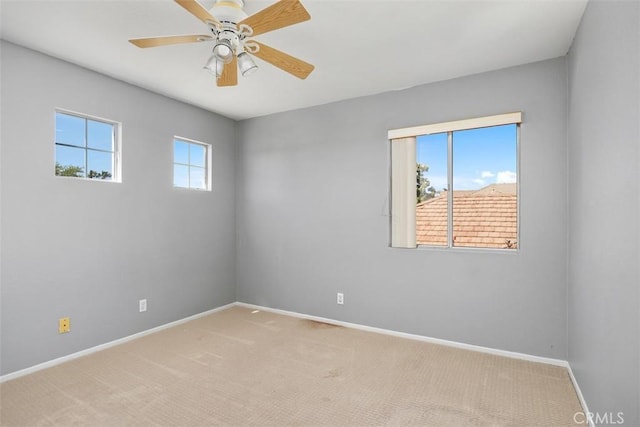 32147 Corte Florecita, Temecula, CA 92592 - empty room with baseboards, light colored carpet, and a ceiling fan