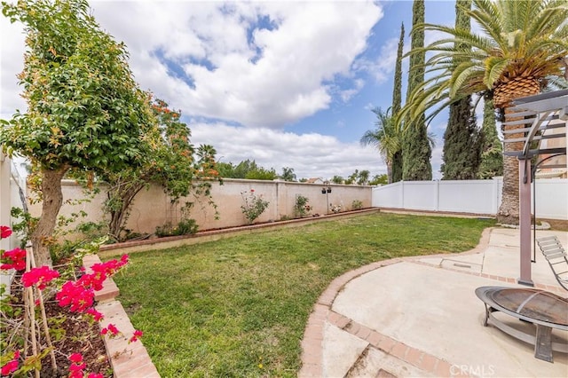 24701 New Haven Dr, Murrieta, CA 92562 - view of yard with an outdoor fire pit and a patio area
