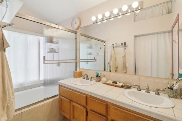 4294 Panorama Dr, La Mesa, CA 91941 - bathroom with double vanity and tiled shower / bath