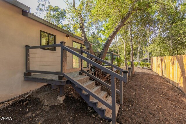 1068 Cuyama Rd, Ojai, CA 93023 - view of wooden deck
