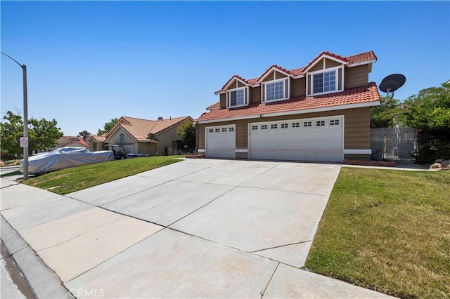 3314 Sandstone Ct, Palmdale, CA 93551 - view of front of home featuring a tiled roof and driveway