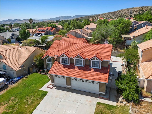 3314 Sandstone Ct, Palmdale, CA 93551 - aerial perspective of suburban area with a mountain backdrop