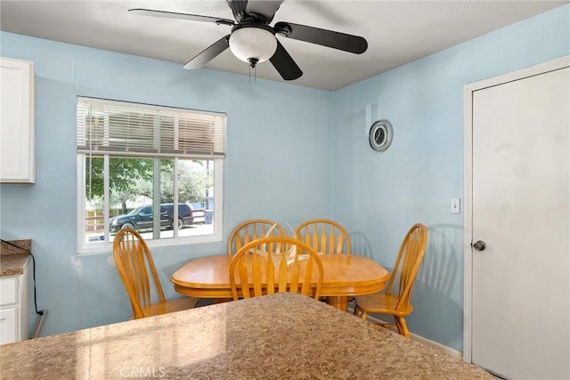 1524 Keko St, Oroville, CA 95965 - dining space with ceiling fan