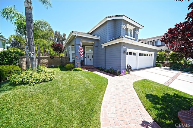 27324 Chesterfield Dr, Valencia, CA 91354 - view of front facade with concrete driveway and a garage
