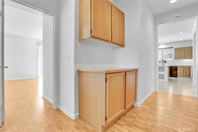 62 Rio Grande St, Fillmore, CA 93015 - hallway with light wood-style floors, baseboards, and recessed lighting