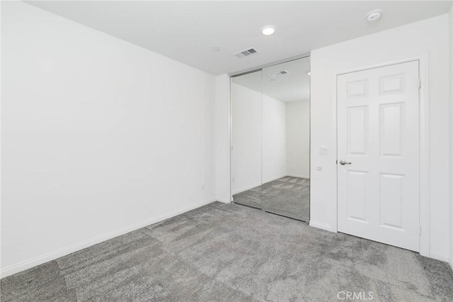 7453 Jersey St, Chino, CA 91708 - unfurnished bedroom with carpet flooring, baseboards, a closet, and recessed lighting