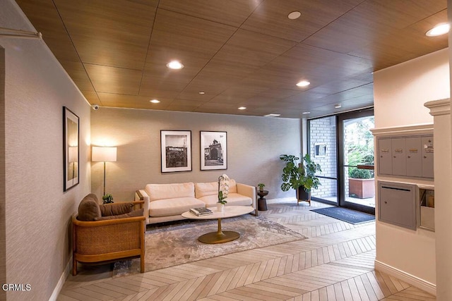 631 Wilcox Ave Unit 2E, Los Angeles, CA 90004 - lobby featuring recessed lighting and wood ceiling