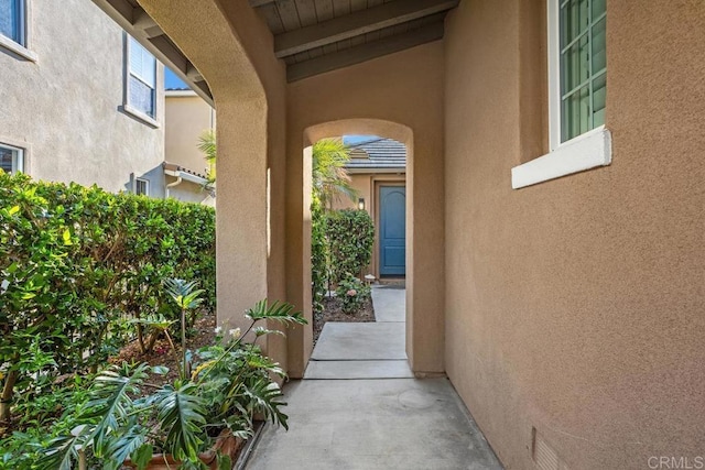 2386 Lapis Rd, Carlsbad, CA 92009 - property entrance with stucco siding