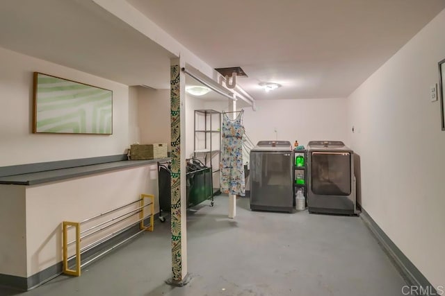 10509 Challenge Blvd, La Mesa, CA 91941 - finished basement featuring washing machine and clothes dryer and baseboards