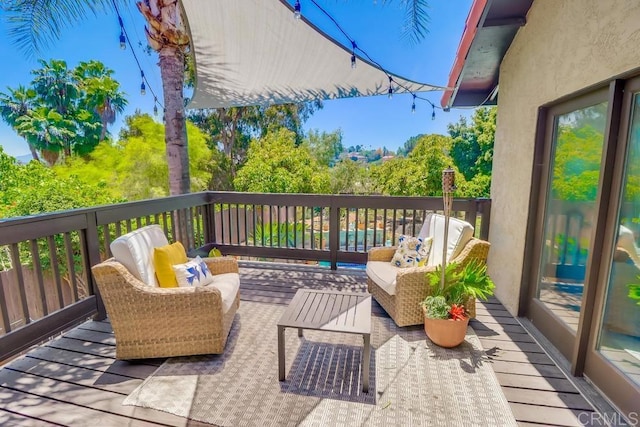 10509 Challenge Blvd, La Mesa, CA 91941 - wooden deck featuring outdoor lounge area