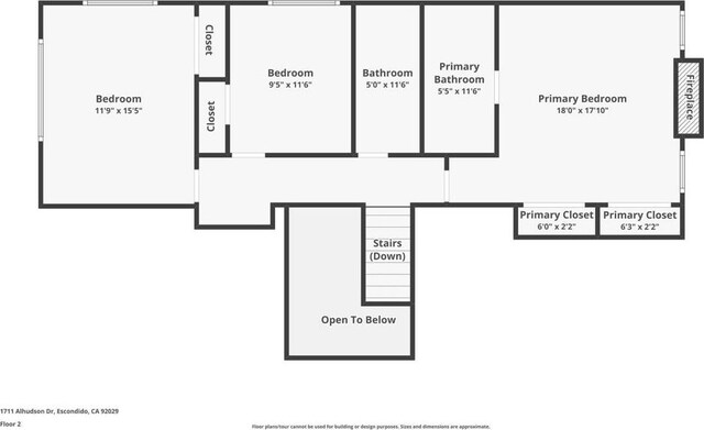 1711 Alhudson Dr, Escondido, CA 92029 - room layout