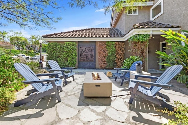 11171 Alejo Pl, San Diego, CA 92124 - view of patio / terrace with a fire pit