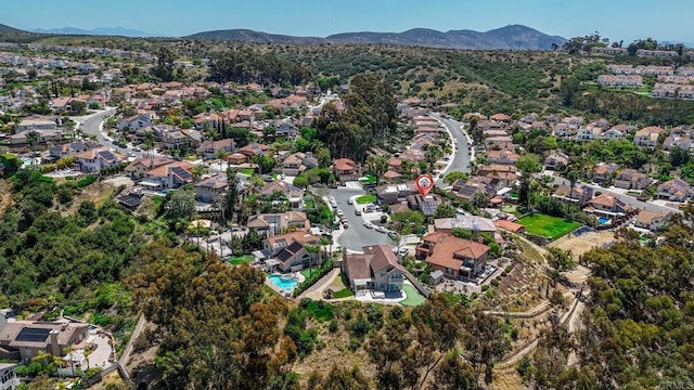 11171 Alejo Pl, San Diego, CA 92124 - aerial view of property and surrounding area featuring mountains and nearby suburban area