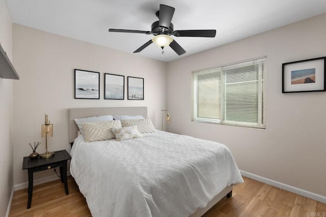 11171 Alejo Pl, San Diego, CA 92124 - bedroom featuring baseboards, wood finished floors, and ceiling fan