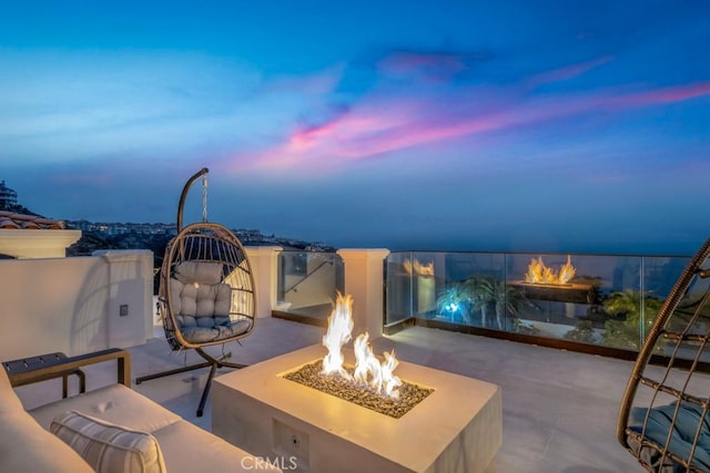 8 Saint Tropez, Laguna Niguel, CA 92677 - view of patio / terrace with an outdoor fire pit