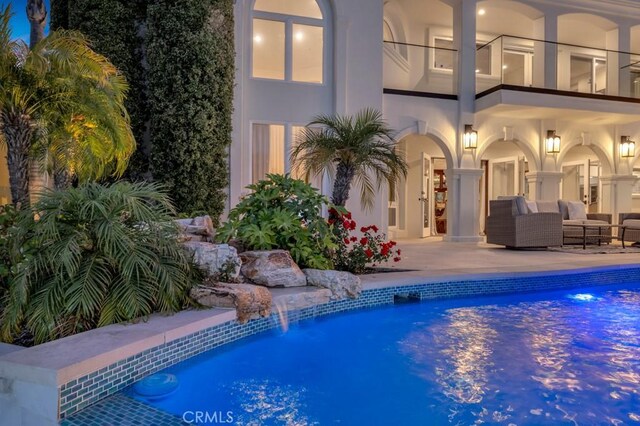 8 Saint Tropez, Laguna Niguel, CA 92677 - swimming pool with an outdoor living space and a patio