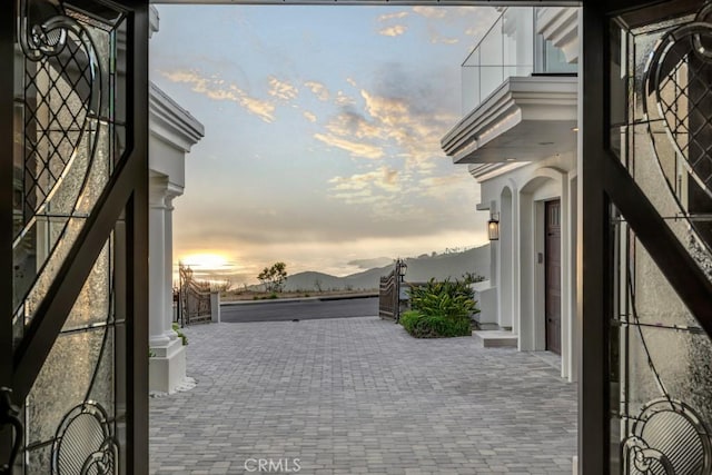 8 Saint Tropez, Laguna Niguel, CA 92677 - patio terrace at dusk with a patio and a mountain view