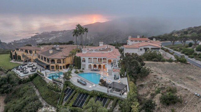 8 Saint Tropez, Laguna Niguel, CA 92677 - aerial view at dusk of view of pool