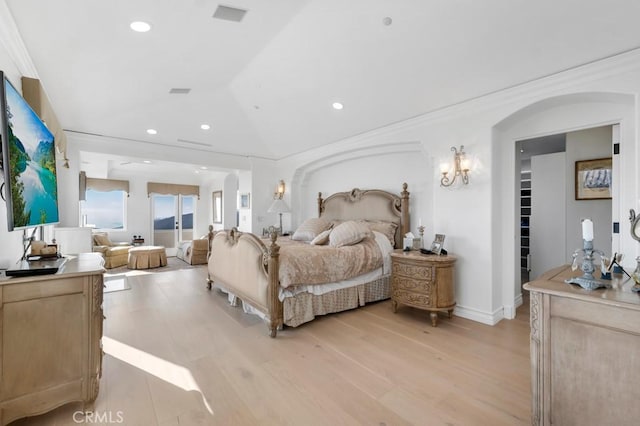 8 Saint Tropez, Laguna Niguel, CA 92677 - bedroom with light wood-style floors, recessed lighting, and crown molding