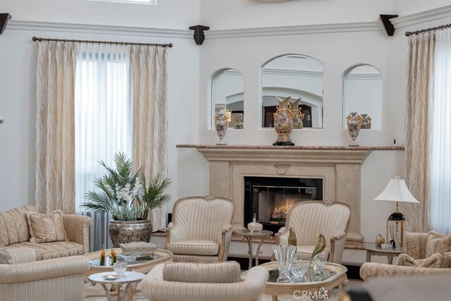 8 Saint Tropez, Laguna Niguel, CA 92677 - living room featuring a glass covered fireplace
