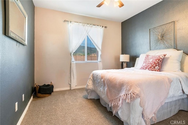 15190 Fox Ridge Dr, Fontana, CA 92336 - bedroom with carpet floors, baseboards, and ceiling fan