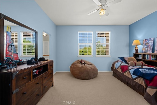 26865 Grey Pl, Stevenson Ranch, CA 91381 - carpeted bedroom with baseboards and a ceiling fan