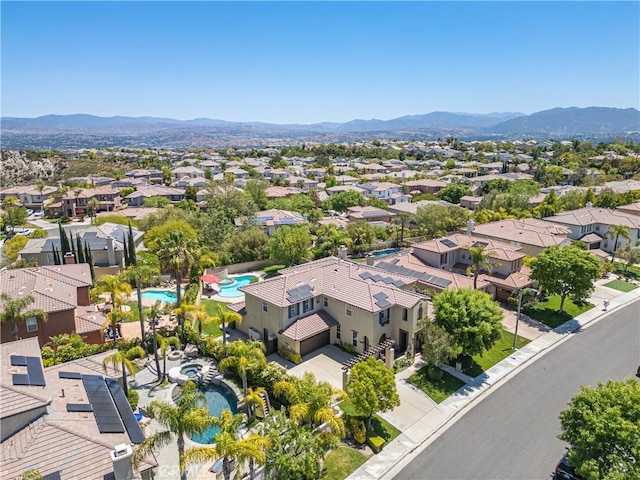 26865 Grey Pl, Stevenson Ranch, CA 91381 - aerial perspective of suburban area with mountains and a pool