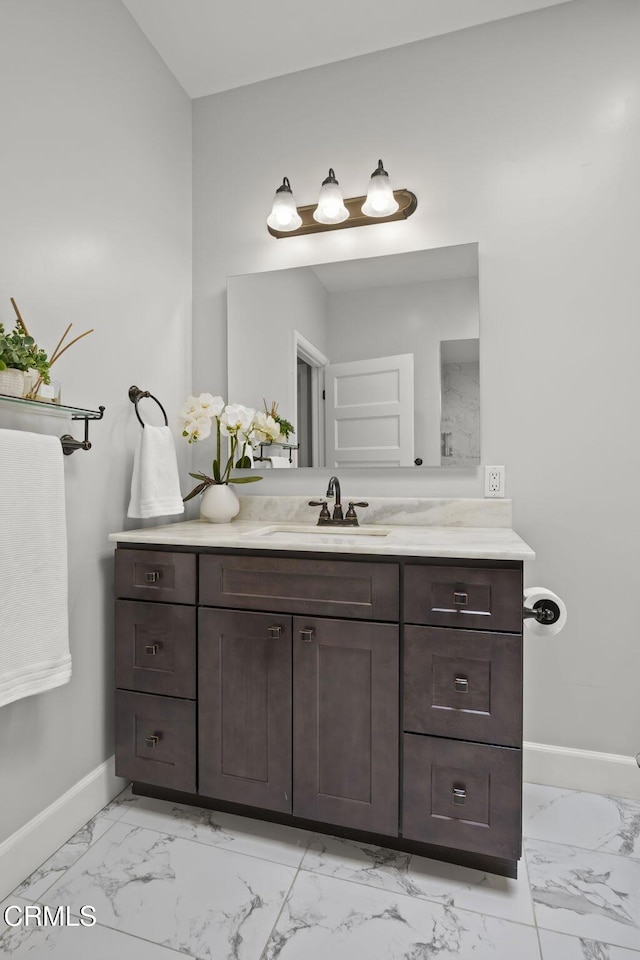 3236 Royal Oaks Dr Unit 5, Thousand Oaks, CA 91362 - bathroom featuring marble finish floors and vanity