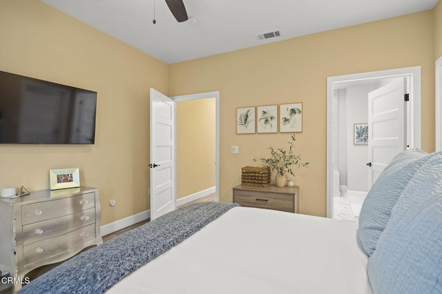 3236 Royal Oaks Dr Unit 5, Thousand Oaks, CA 91362 - bedroom with baseboards and a ceiling fan