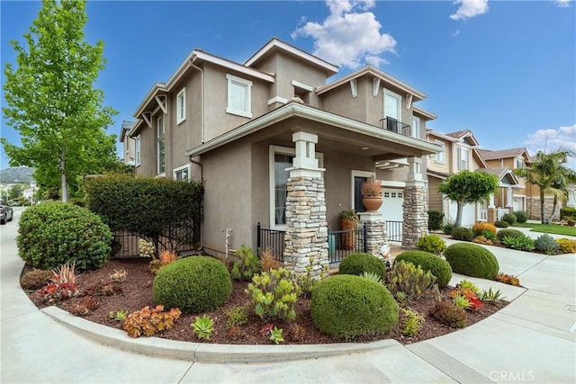 3667 Hawks Dr, Brea, CA 92823 - view of front of house featuring stucco siding and stone siding