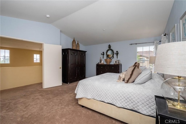 3667 Hawks Dr, Brea, CA 92823 - bedroom with lofted ceiling and carpet