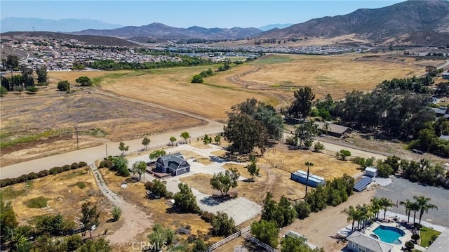 36055 Maddalena Rd, Winchester, CA 92596 - bird's eye view of a mountainous background and a pool