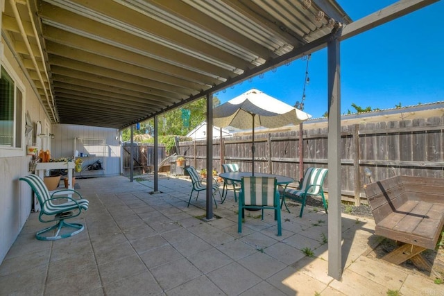 1807 Calle Sinaloa, Vista, CA 92084 - fenced backyard with a patio and outdoor dining area