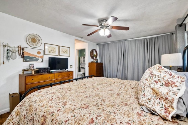 1807 Calle Sinaloa, Vista, CA 92084 - bedroom with ceiling fan and wood finished floors