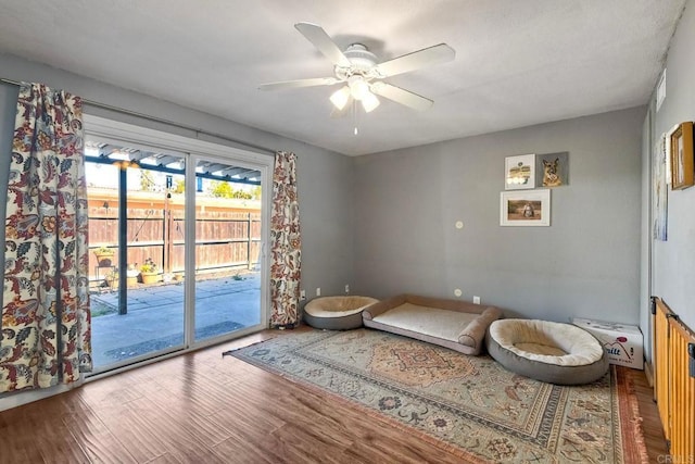 1807 Calle Sinaloa, Vista, CA 92084 - sitting room featuring wood finished floors and ceiling fan
