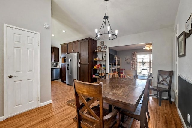 1807 Calle Sinaloa, Vista, CA 92084 - dining area featuring a chandelier, light wood-style floors, and baseboards