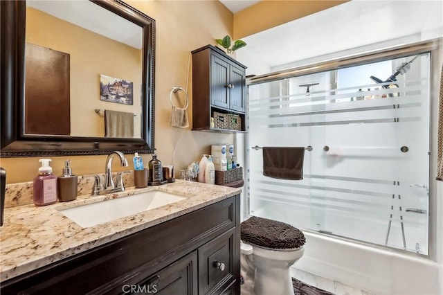 3110 Merrill Dr Unit 67, Torrance, CA 90503 - full bath with vanity, toilet, and bath / shower combo with glass door