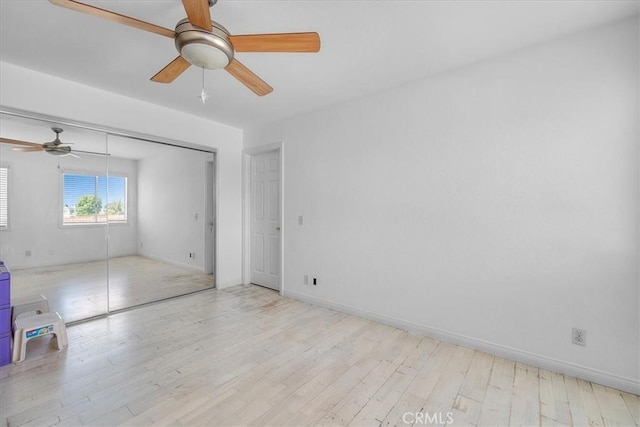 377 Roycroft Ave, Long Beach, CA 90814 - unfurnished room with a ceiling fan, wood finished floors, and baseboards