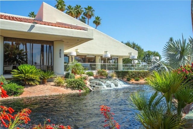 171 Yale Dr, Rancho Mirage, CA 92270 - back of house with stucco siding and a tile roof