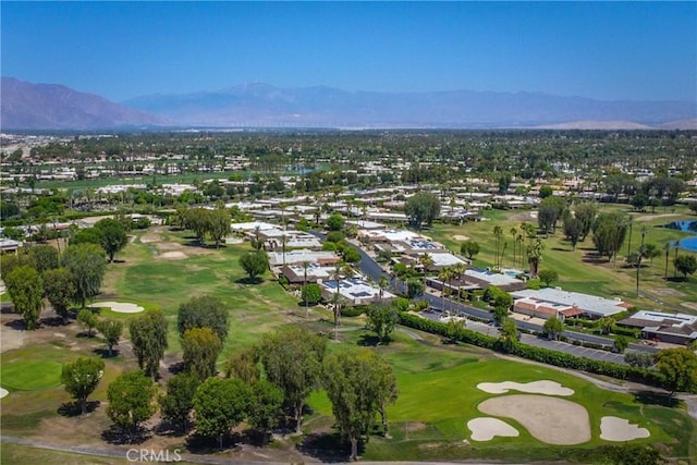 171 Yale Dr, Rancho Mirage, CA 92270 - aerial perspective of suburban area with a golf club and a water and mountain view