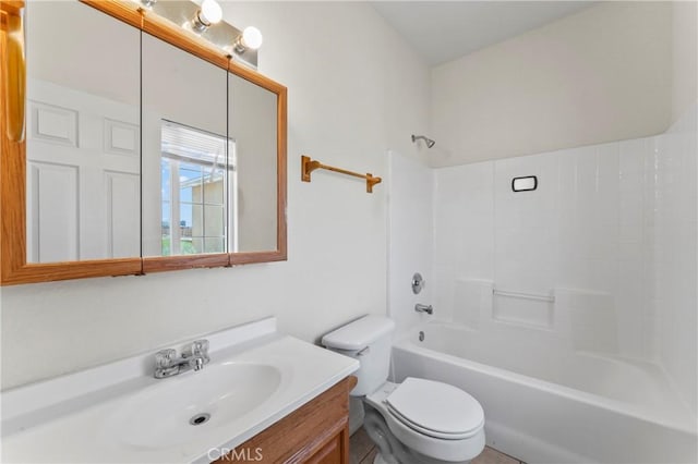 7841 Fernwood Ave, California City, CA 93505 - full bath with vanity, toilet, and bathing tub / shower combination