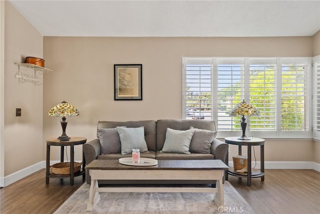 2619 S Castle Harbour Ave, Ontario, CA 91761 - living room featuring wood finished floors and baseboards